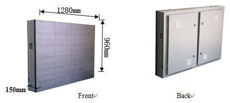 P20mm 10X4m 풀 컬러 RGB 복각 영상 옥외 구부려진 지도된 전시