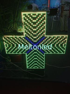 관례를 광고하는 LED 표시 이중 색깔 IP65를 마는 약학 교차하는 P10는 표시를 지도했습니다